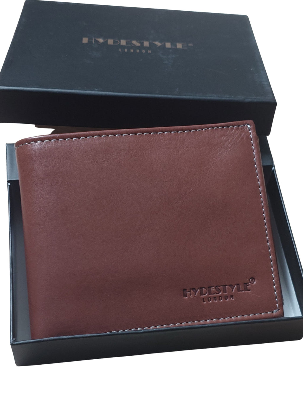 Portefeuille à trois volets en cuir pour homme