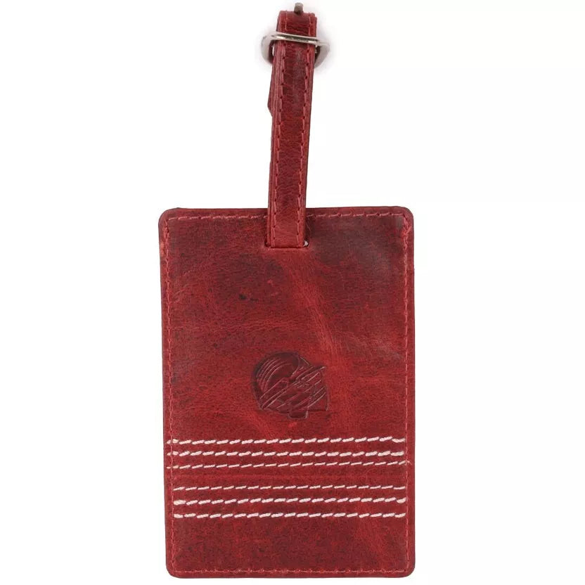 Étiquette de bagage en cuir de buffle